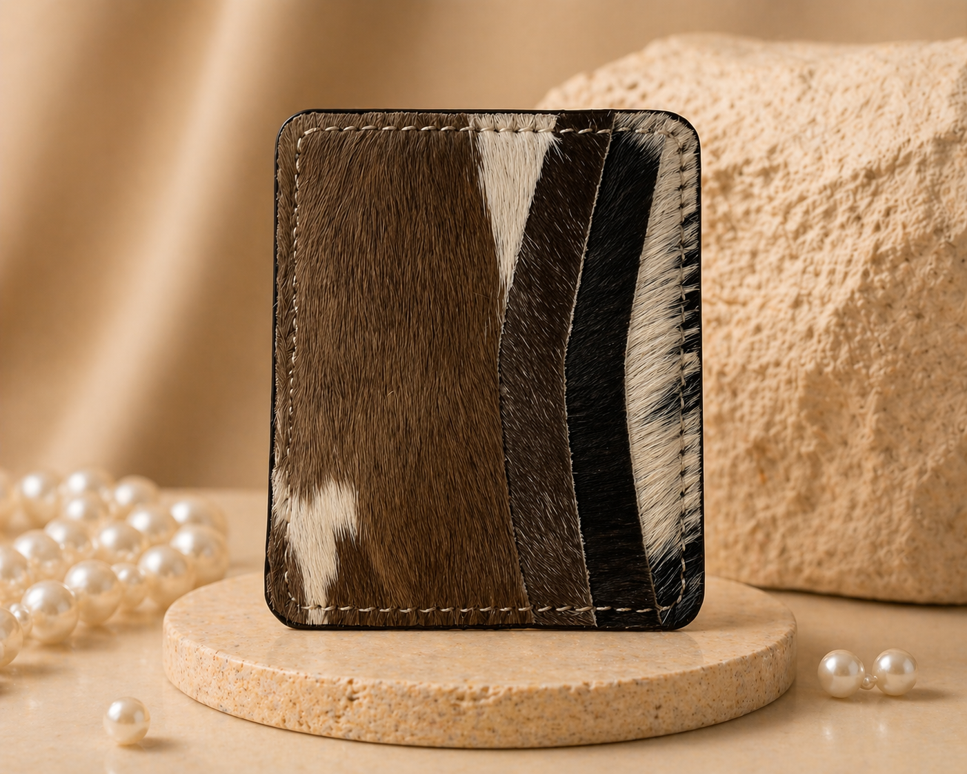 COWHIDE CARD HOLDER